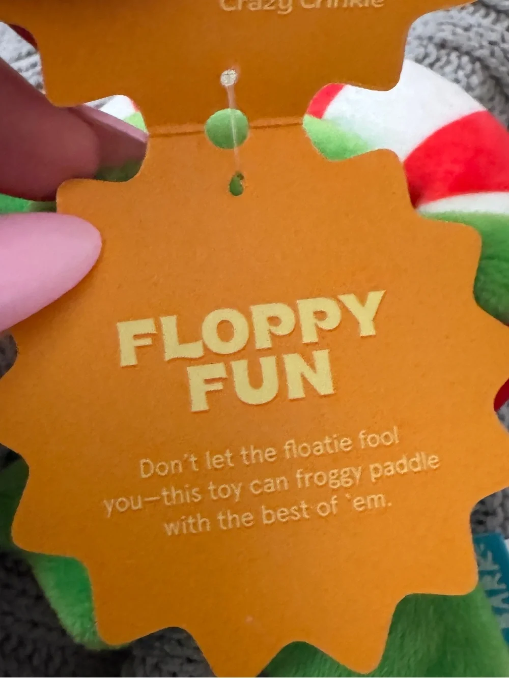 Bark ‘Pool Party Hopper’ Green Plush Frog Dog Toy